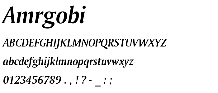 Amrgobi font