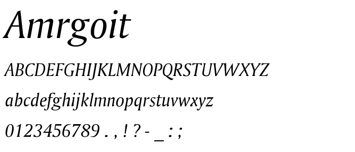 Amrgoit font