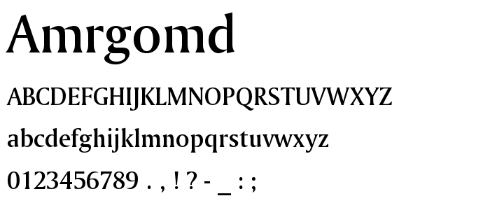 Amrgomd font