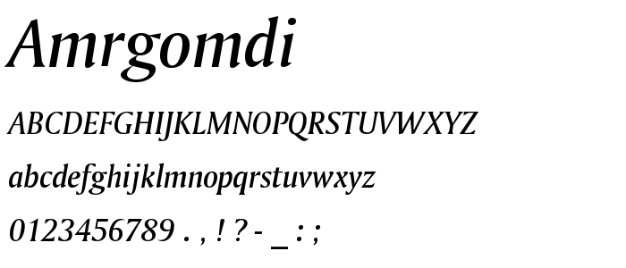 Amrgomdi font