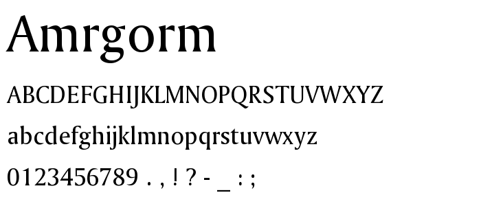 Amrgorm font