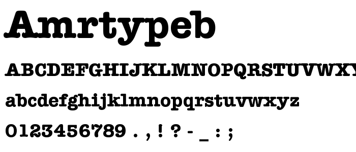 Amrtypeb font