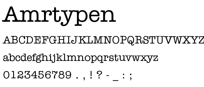 Amrtypen font