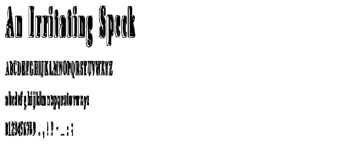 An_Irritating_Speck font