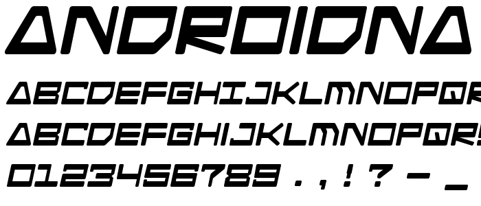 Androidnation_B font