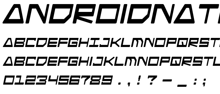 Androidnation_I font