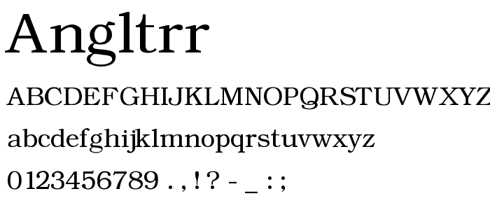 Angltrr font