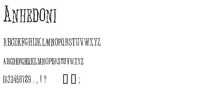 Anhedoni font