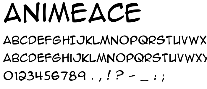 Animeace font