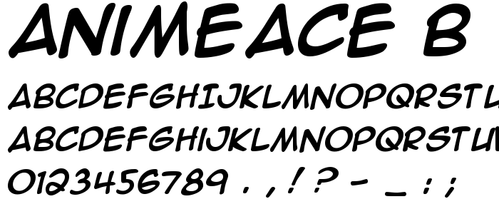 Animeace_B font