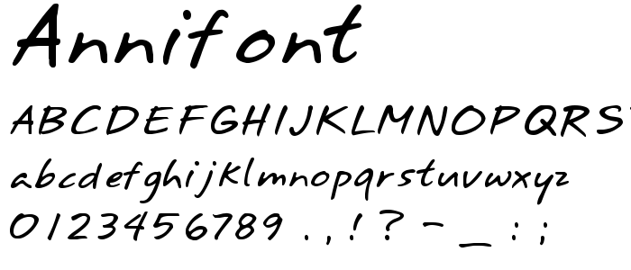 Annifont font