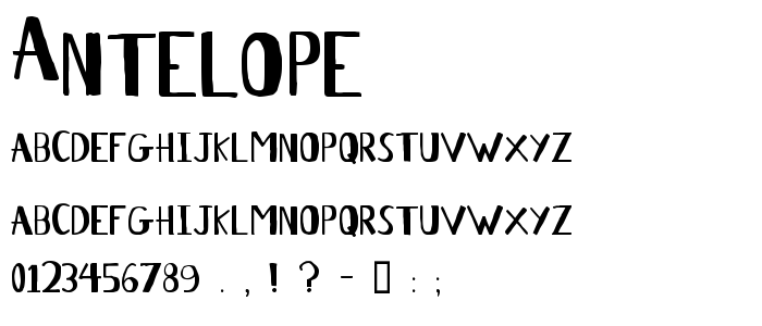 Antelope font