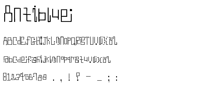 Antiblue font