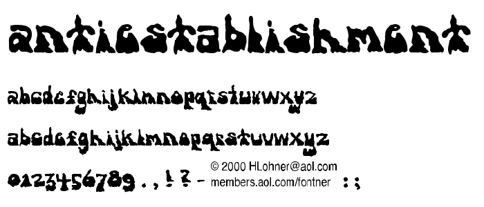 Antiestablishment font