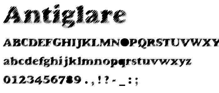 Antiglare font