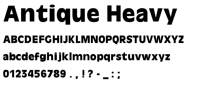 Antique_Heavy font