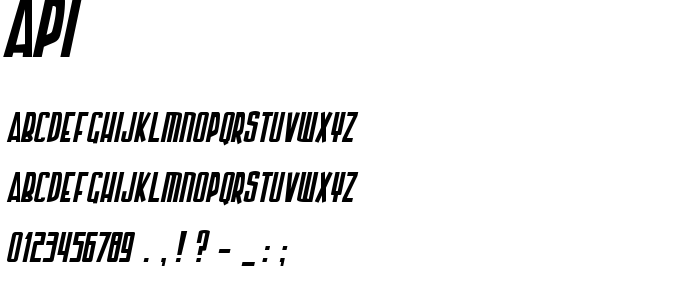 Api font