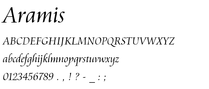 Aramis font