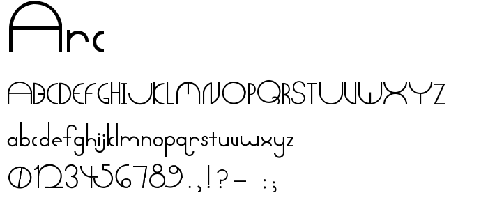 Arc font