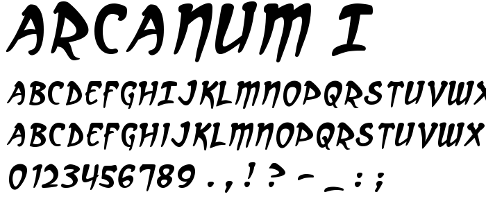 Arcanum_I font