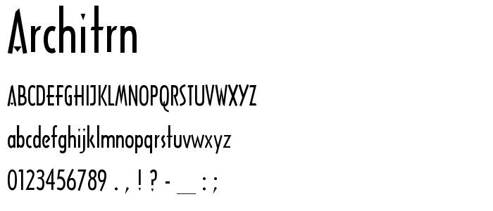 Architrn font