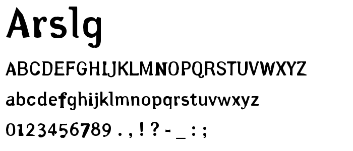 Arslg font