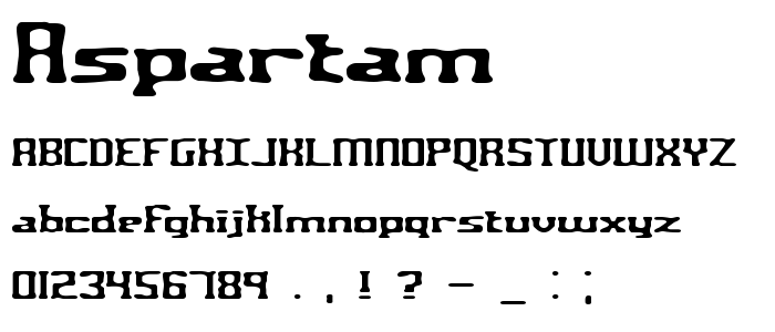 Aspartam font