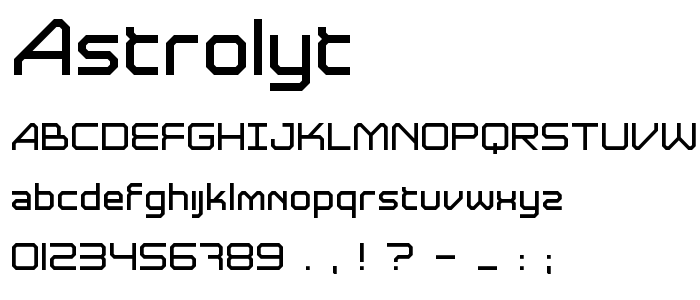 Astrolyt font