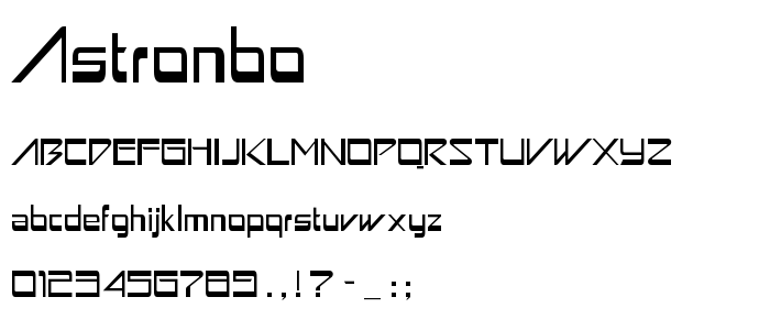 Astronbo font