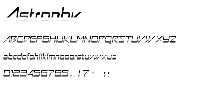 Astronbv font