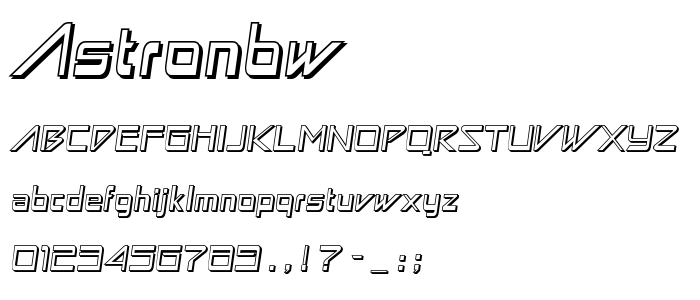 Astronbw font