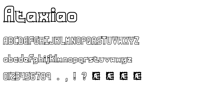 Ataxiao font