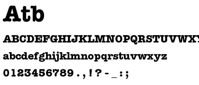 Atb font