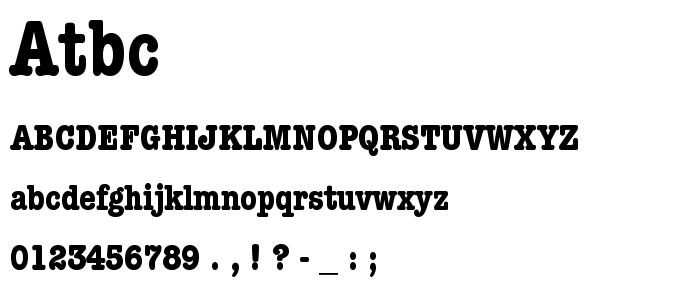 Atbc font