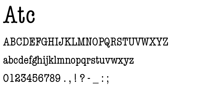 Atc font