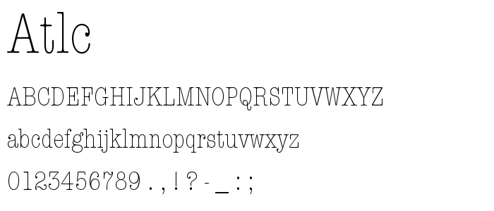 Atlc font