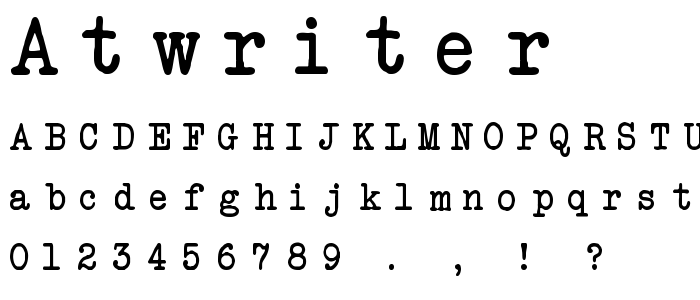 Atwriter font