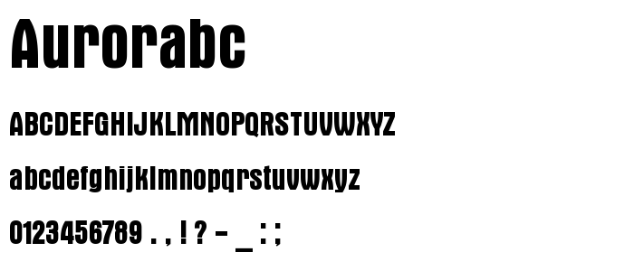 Aurorabc font