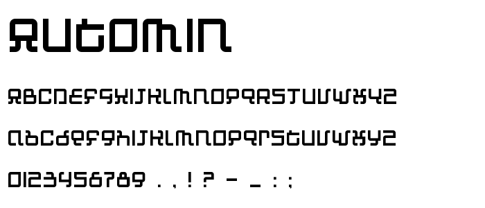 Automin font