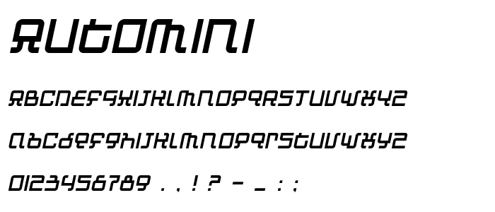 Automini font