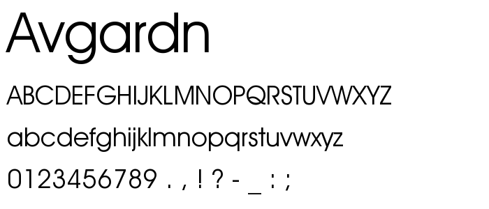 Avgardn font