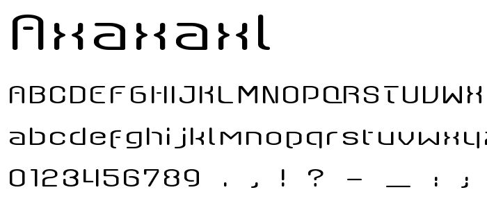 Axaxaxl font