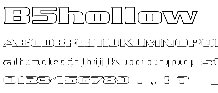 B5hollow font