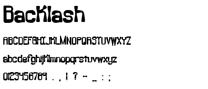 Backlash font