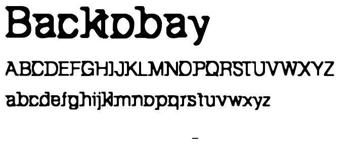Backtobay font