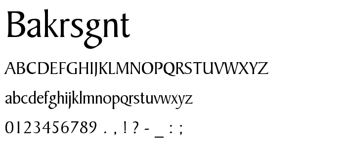 Bakrsgnt font