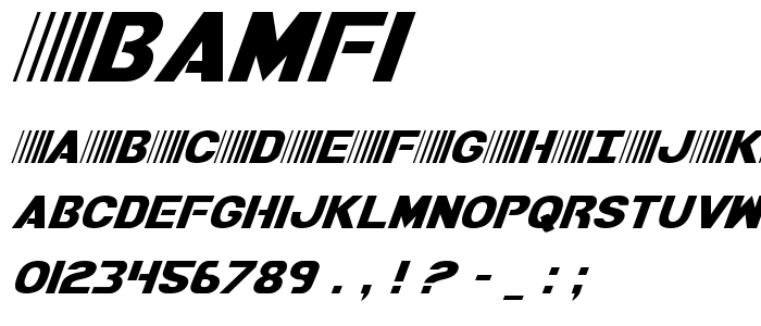 Bamfi font