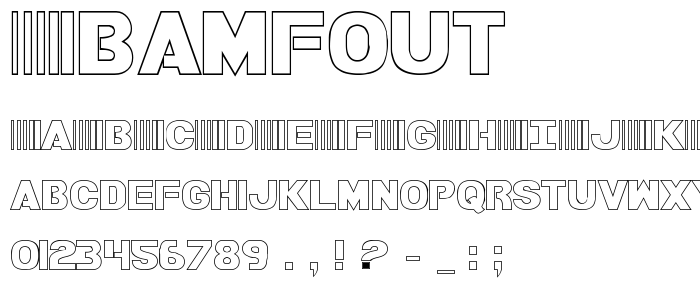 Bamfout font