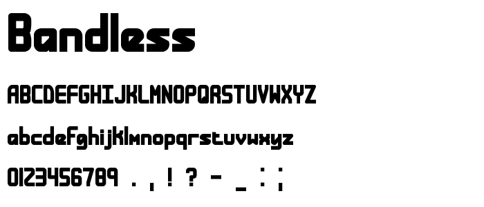 Bandless font