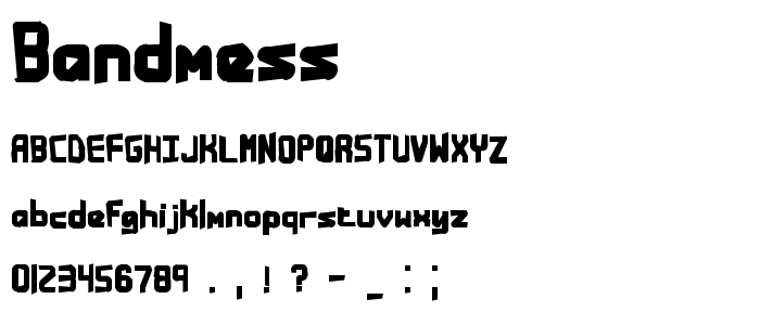 Bandmess font